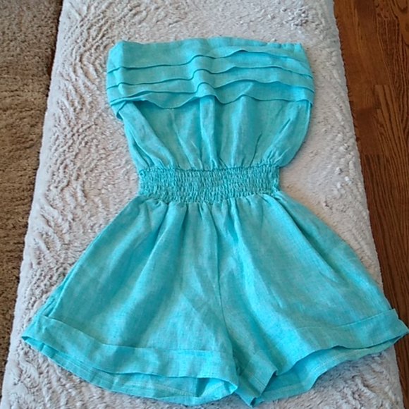 100% Linen Skort Romper - Picture 5 of 14